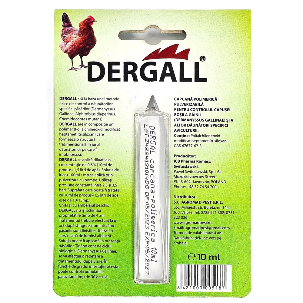 Dergall – Capcană polimerică pulverizabilă